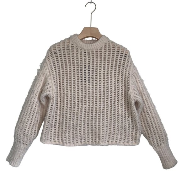 Universal Thread Sweaters - Universal Thread Womens Fabric Blend Cream Open-Knit Sweater Size XS